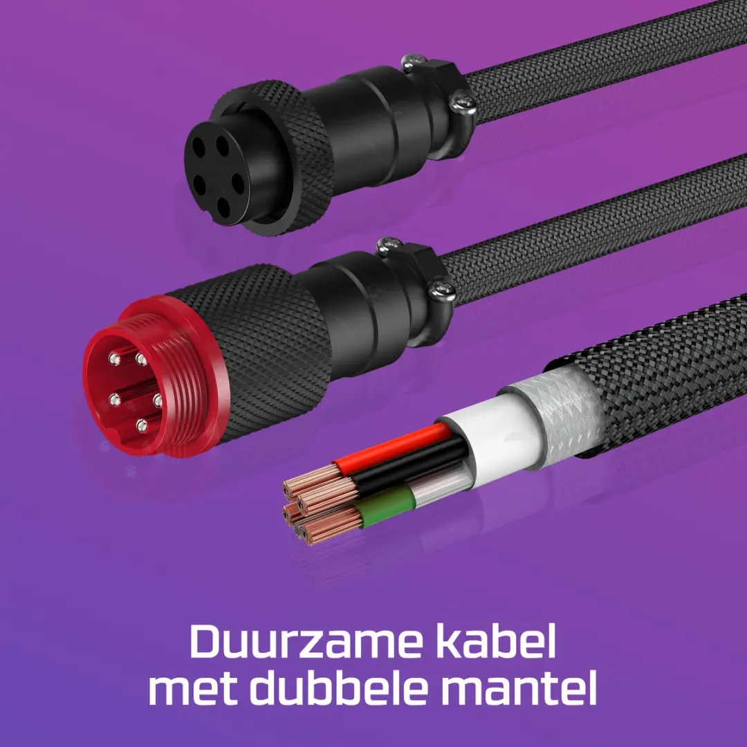 HyperX USB-C Kabel Spiraal Grijs/Zwart - afbeelding 4 van 6