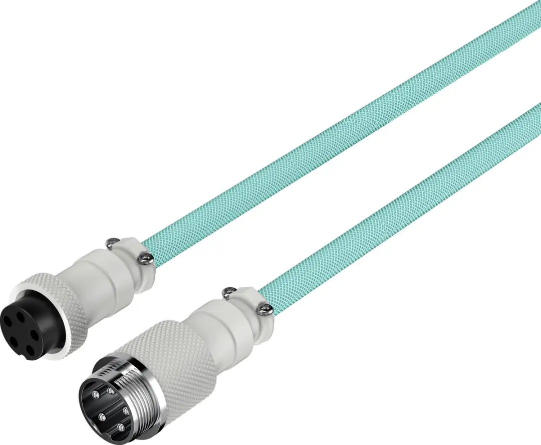 HyperX USB-C Kabel Spiraal - Groen/Wit - 2 Stuks - afbeelding 6 van 6