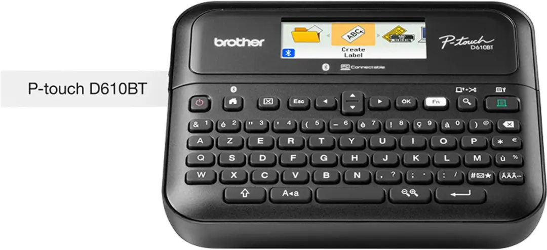 Brother PT-D610BTVP Thermische Labelprinter - AZERTY - USB/Bluetooth - 30mm/sec - afbeelding 6 van 6