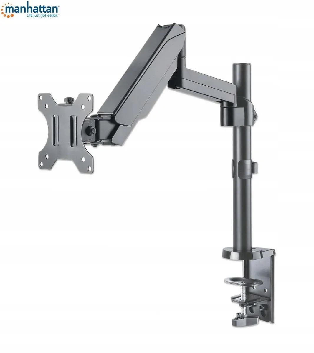 Manhattan 461580 Monitorarm Tafelbeugel - Zwart - afbeelding 2 van 6