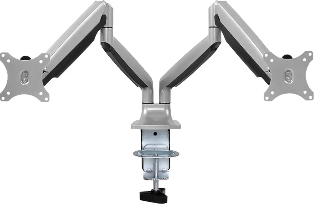 Logilink BP0043 Dubbele Monitorsteun 32" - VESA 100x100 - Aluminium Transparant - afbeelding 3 van 6