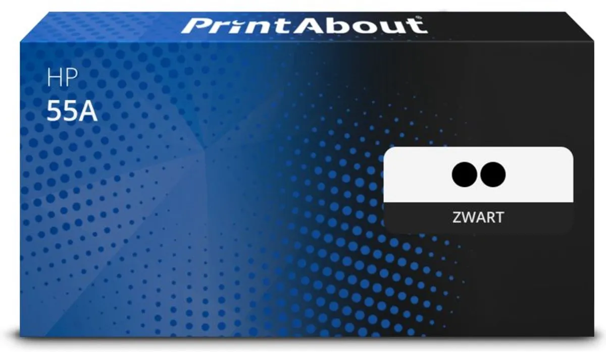 PrintAbout - Alternatief voor de HP CE255A (nr 55A) / Zwart 2 Pack