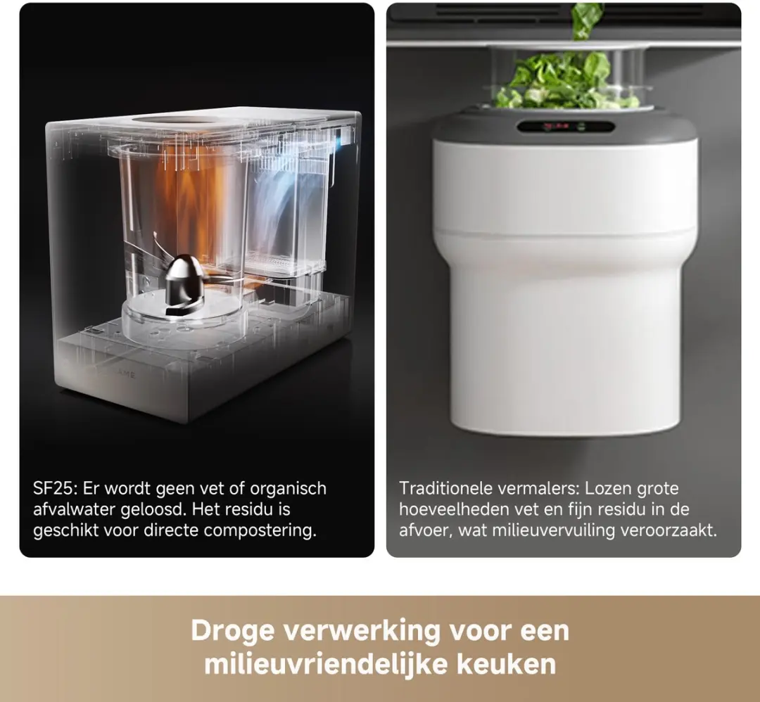 Dreame SF25 Elektrische Keukencomposter - 2.5L - Goud - afbeelding 6 van 6