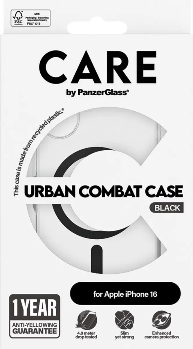 PanzerGlass Flagship Case iPhone 16 - Transparant - MagSafe - MPN 1345 - afbeelding 4 van 6
