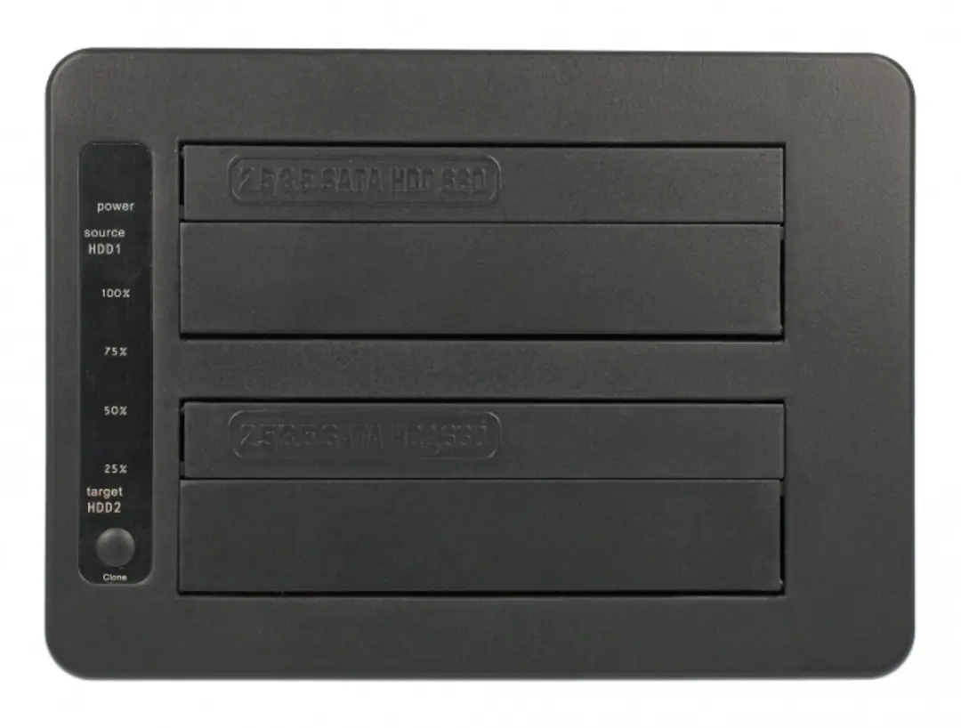 Delock USB-C 3.1 Docking Station 63957 - 2x SATA HDD/SSD - Clonefunctie - Zwart - afbeelding 3 van 6