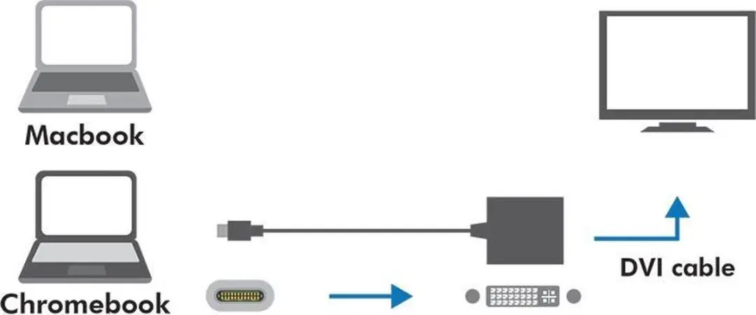 Delock USB-C naar DVI Adapter DP Alt Mode 1920x1200 - 0,2m - Zwart - afbeelding 3 van 6