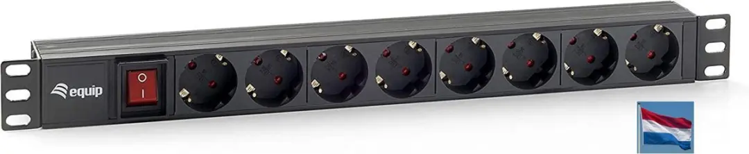Equip 333283 PDU 1U 8 AC-uitgangen Zwart - afbeelding 6 van 6