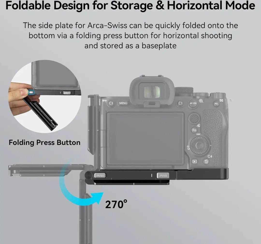SmallRig 3984 Vouwbare L-Bracket - Sony A7R V/A7 IV/A7S - afbeelding 4 van 6