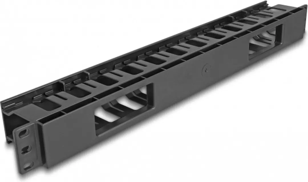 Delock 19" Kabelmanagement Routingpaneel 1U - 2 Openingen - Zwart - afbeelding 3 van 3