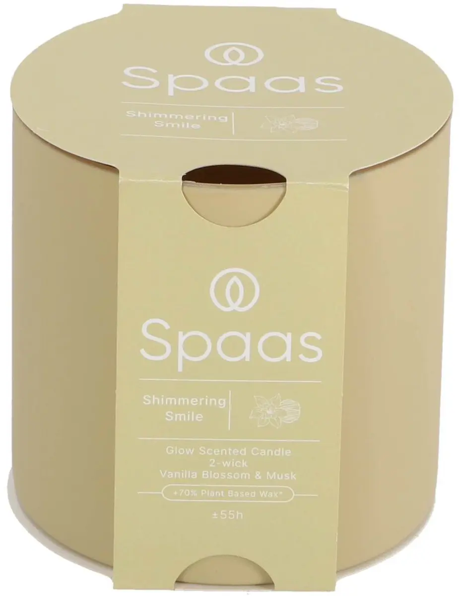 Spaas Glow Geurkaars Vanillebloesem & Muskus - 55 Uur - afbeelding 6 van 6