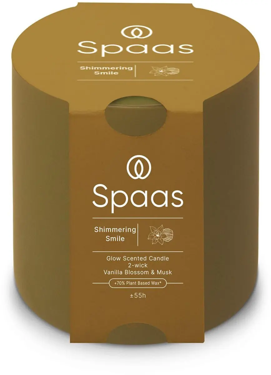 Spaas Glow Geurkaars Vanillebloesem & Muskus