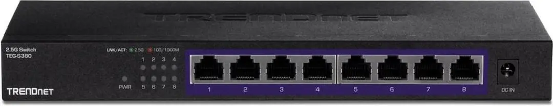 Trendnet TEG-S380 2.5G 8-Poorts Ethernet Switch - Zwart