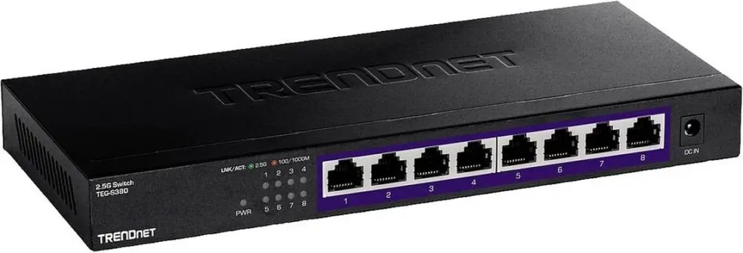 Trendnet TEG-S380 2.5G 8-Poorts Ethernet Switch - Zwart