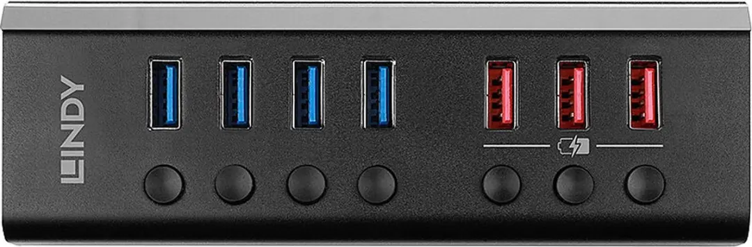 Lindy 43371 USB 3.2 Gen 1 Hub 8 Poorten