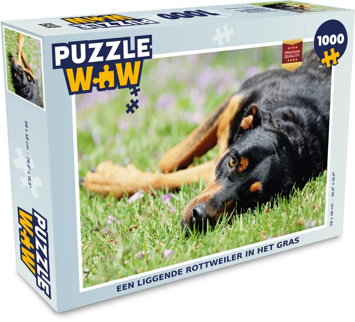 PuzzleWow Legpuzzel Rottweiler 1000 Stuks