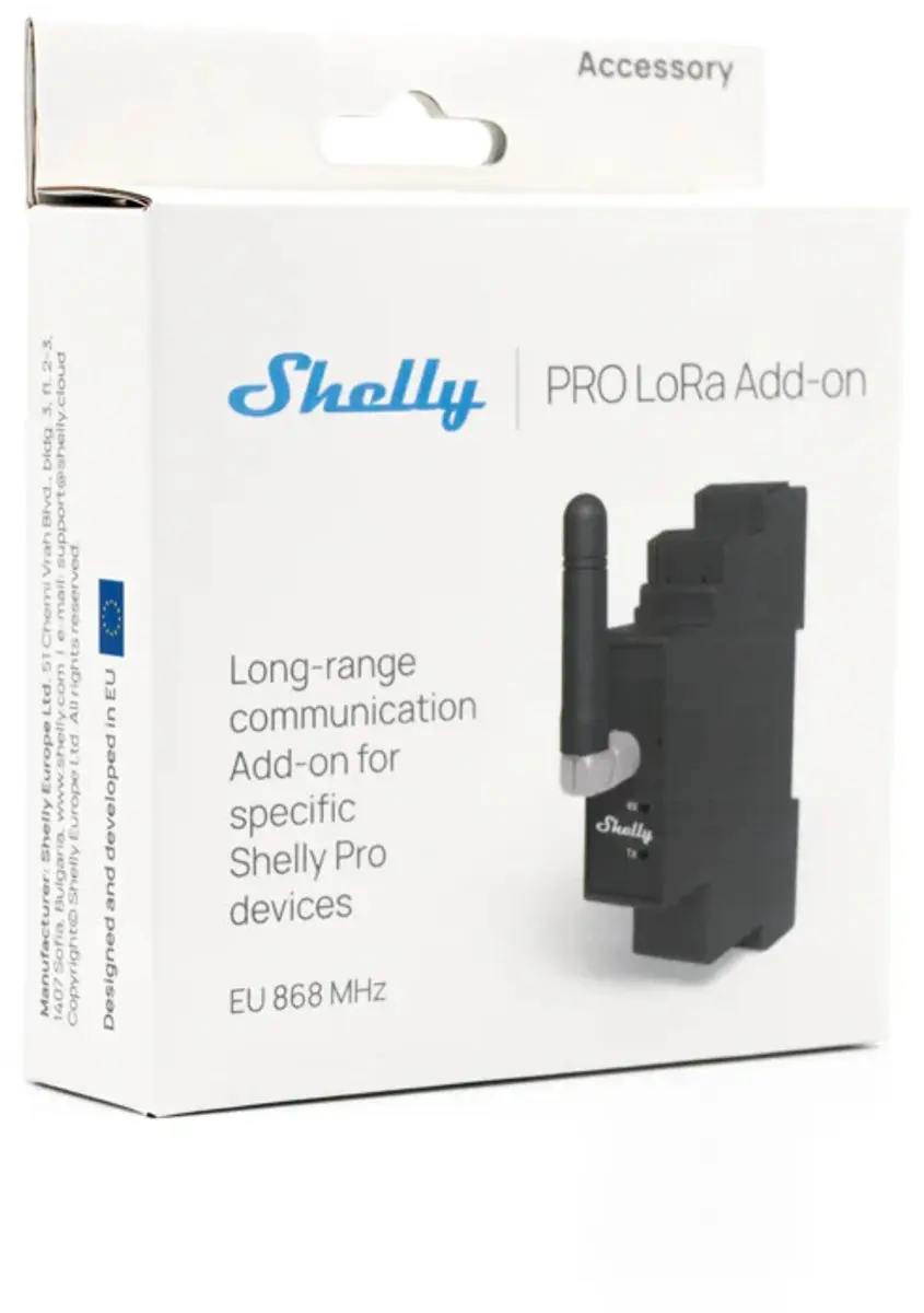 Shelly Pro LoRa Add-on S-ProLoRaAdd - Domotica Module - Zwart - afbeelding 6 van 6