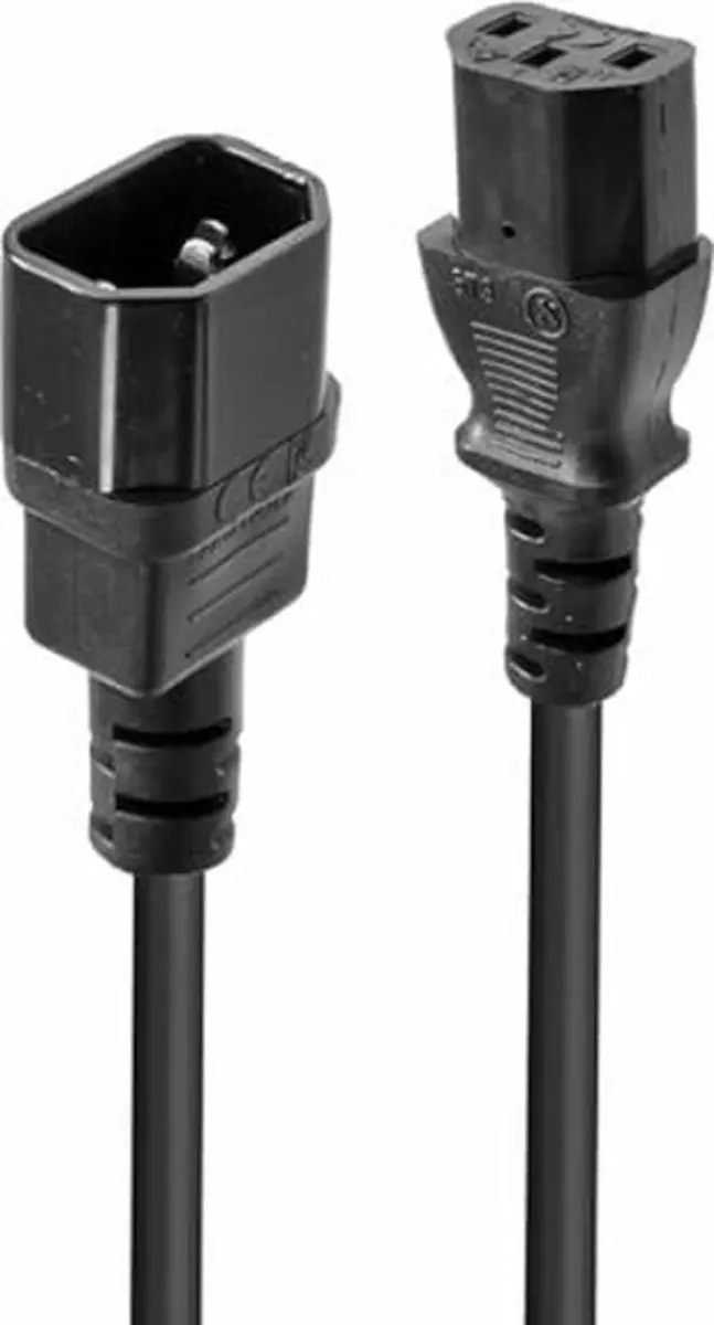 Lindy Stroom Verlengkabel C13-C14 5m - Zwart - afbeelding 4 van 4