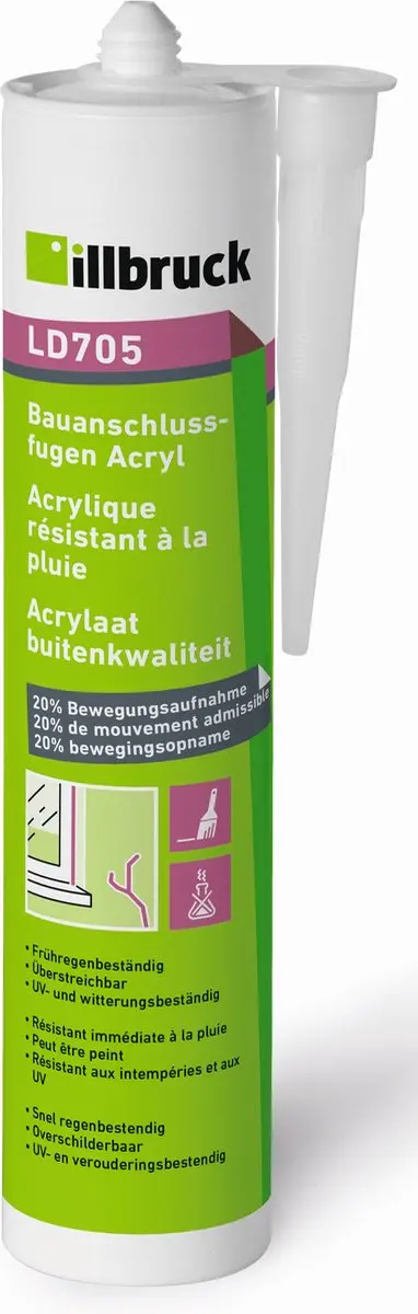 Illbruck LD705 Acrylaatkit Buiten 310ml - Wit