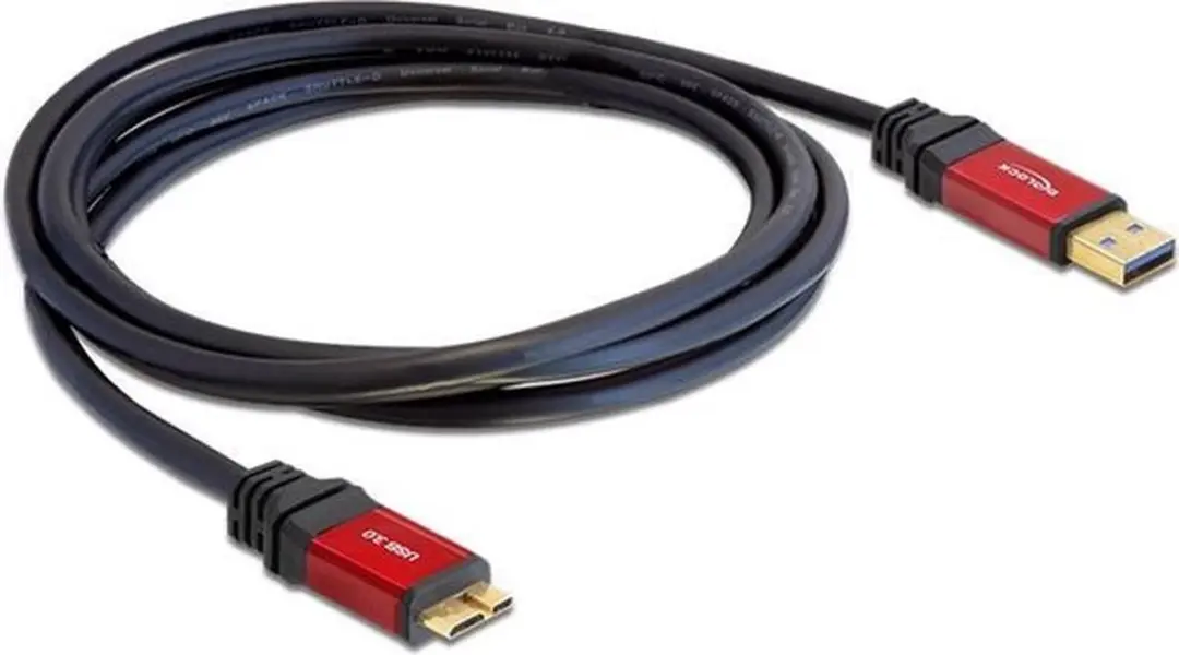 Delock USB 3.0 Micro Kabel 3m - Zwart - afbeelding 6 van 6
