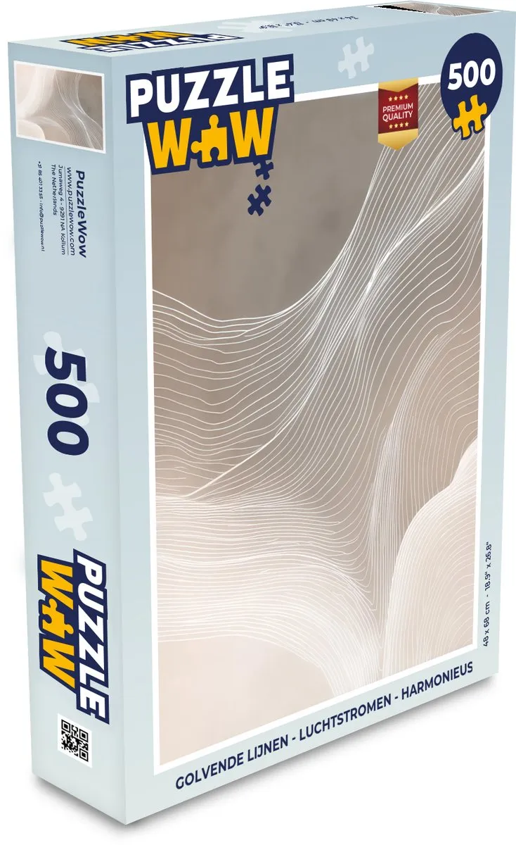 PuzzleWow Puzzel 500 Stuks - Luchtstromen/Harmonieus