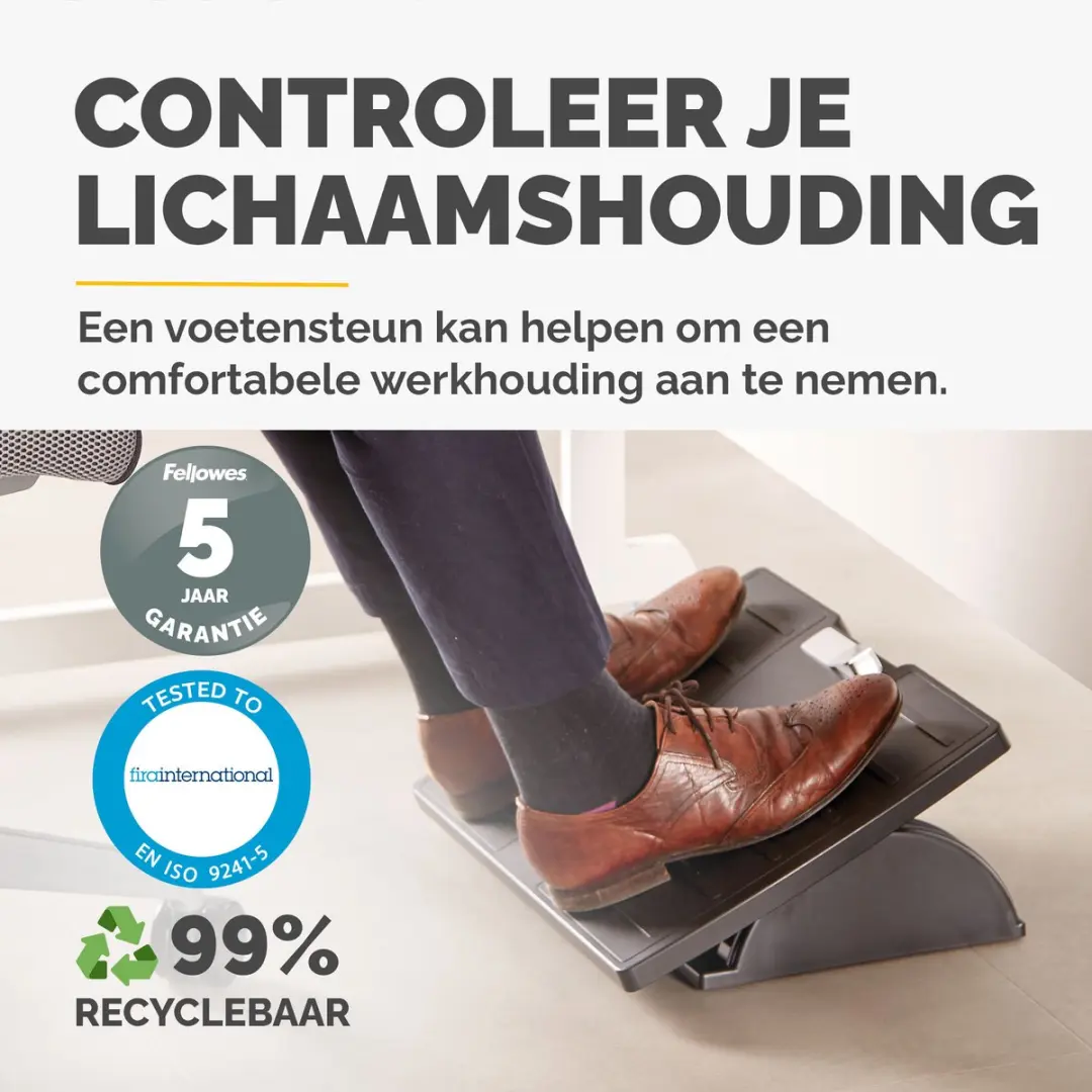 Fellowes Voetsteun - Zwart - afbeelding 4 van 6