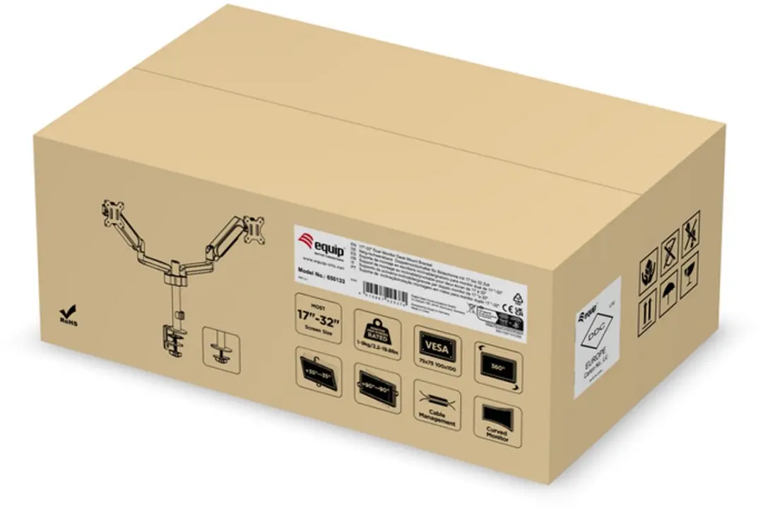 Equip 650133 Schermsteun 32" - Zwart - afbeelding 2 van 6