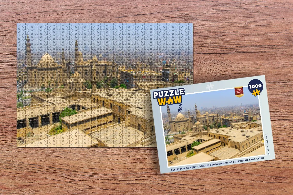 PuzzleWow Legpuzzel Caïro 1000 Stuks - Multicolor