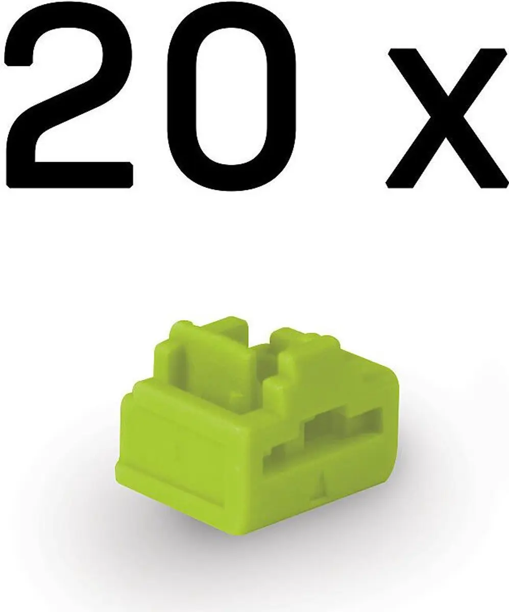 Lindy 47895 RJ45-poortblokker Groen - 20 Stuks - afbeelding 4 van 4