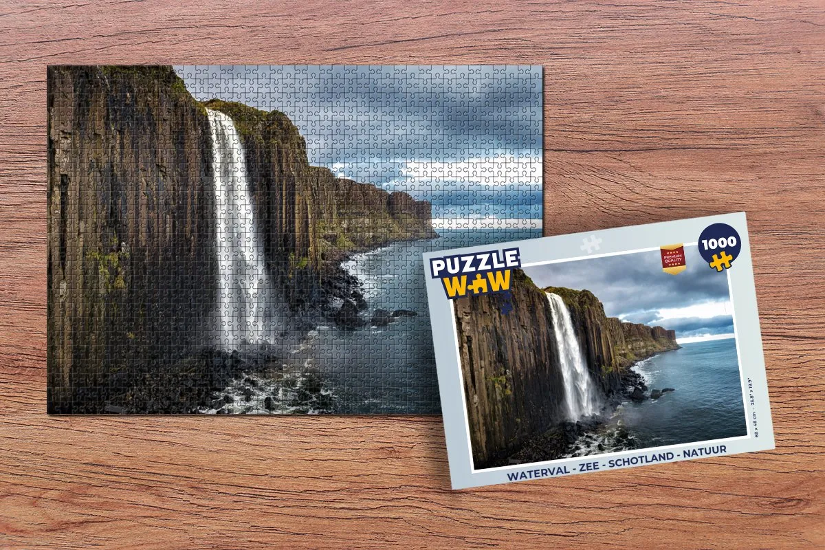 PuzzleWow Waterval Schotland Legpuzzel 1000 Stuks - Multicolor