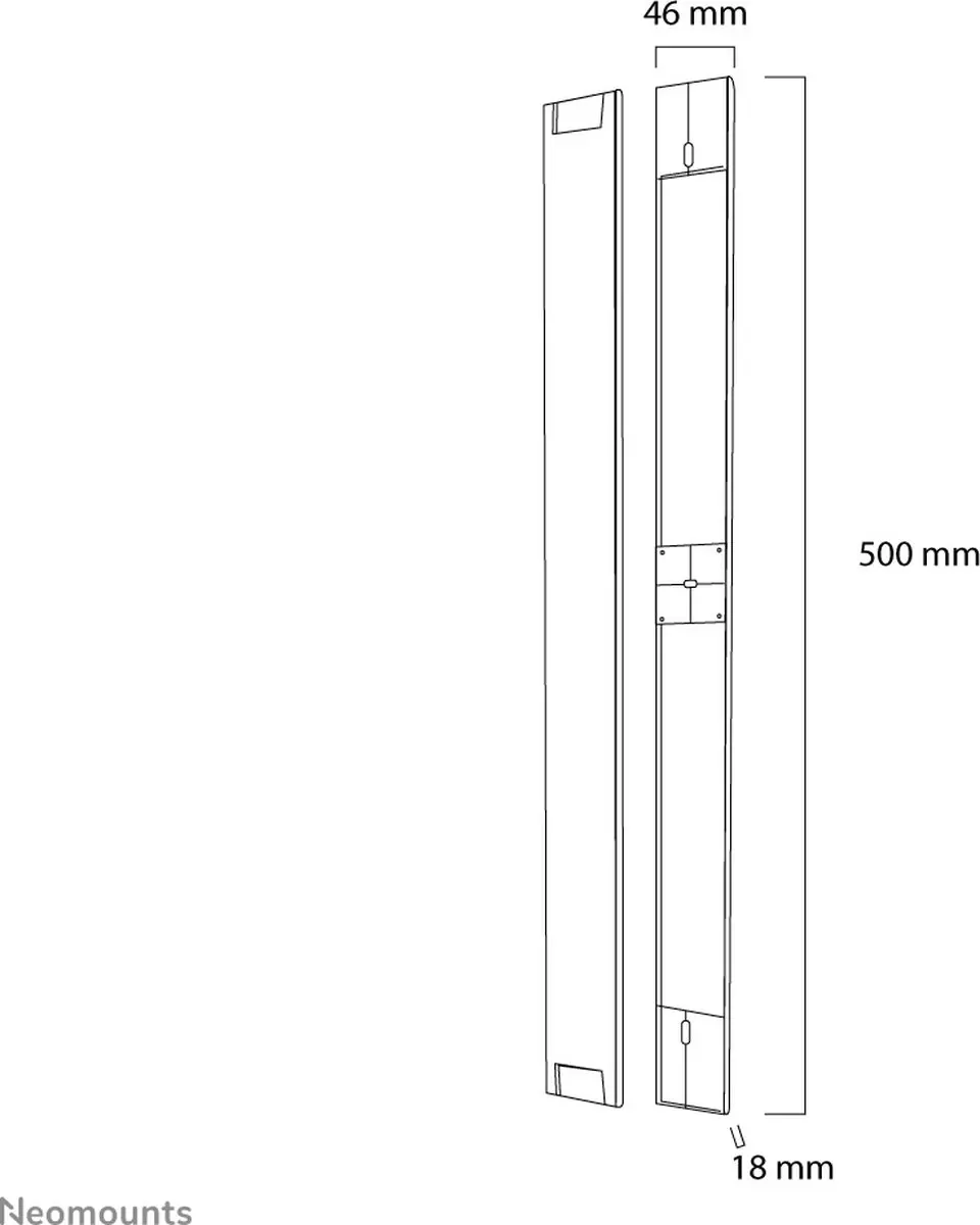 Neomounts NS-CC050SILVER Kabelgoot 50cm - Zilver - afbeelding 3 van 3