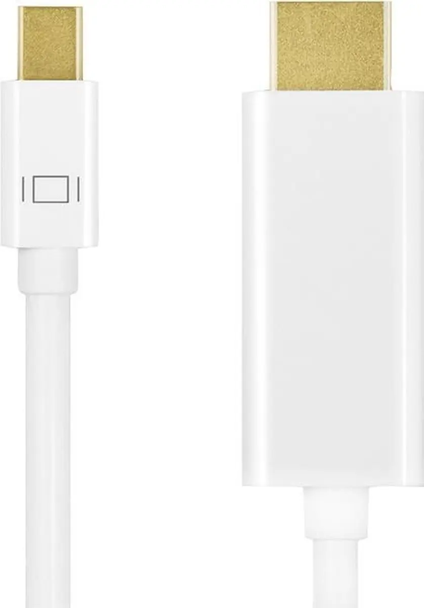 Logilink CV0123 Mini DisplayPort naar HDMI Adapter 2m - Wit - afbeelding 2 van 3