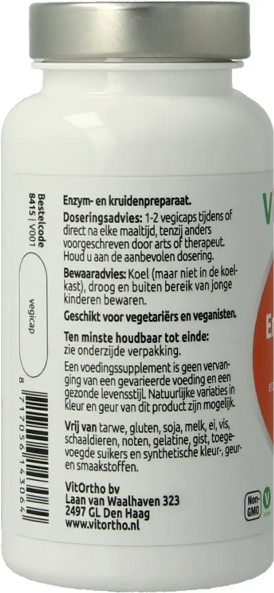 VitOrtho Enzymform 60 Vegetarische Capsules - afbeelding 3 van 5