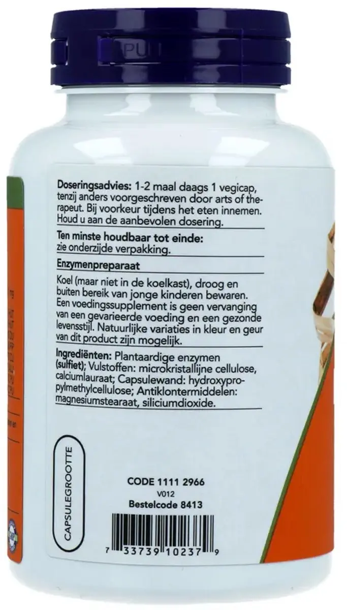 Now Foods Plant Enzymes Capsules 120 Stuks - afbeelding 2 van 5