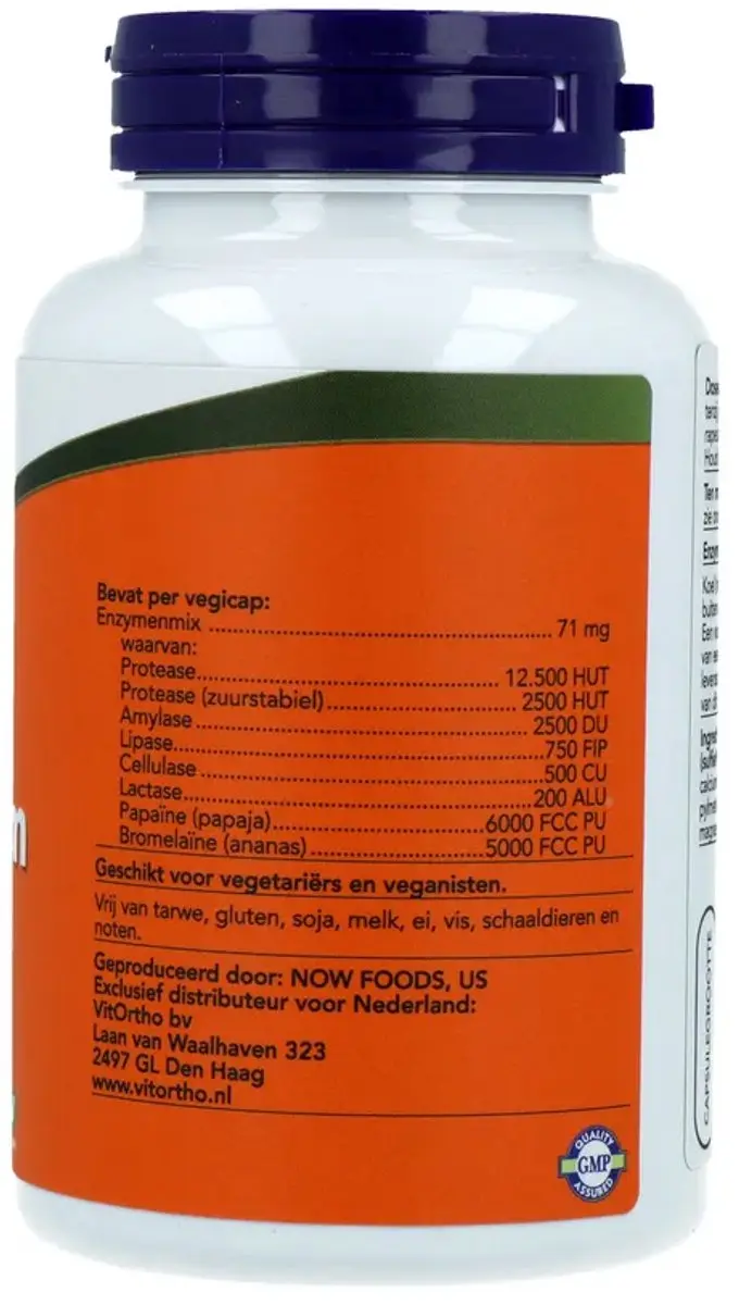 Now Foods Plant Enzymes Capsules 120 Stuks - afbeelding 3 van 5