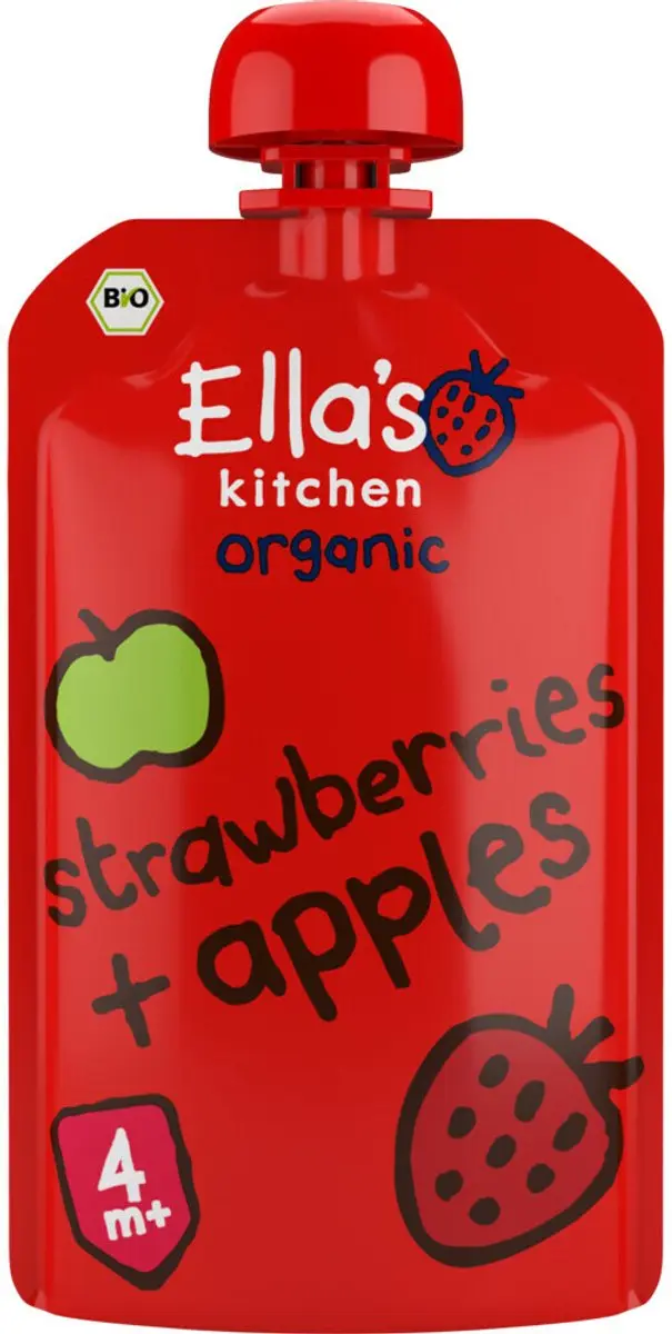 Ella’s Kitchen Biologisch Knijpfruit Appel & Aardbei 120g