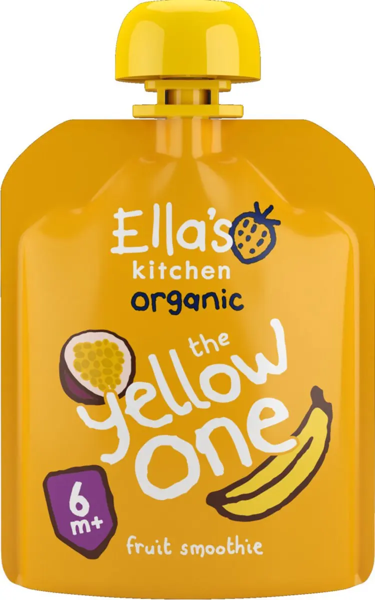 Ella’s Kitchen Biologisch Knijpfruit 6+ Banaan Appel Passievrucht Abrikoos 90g