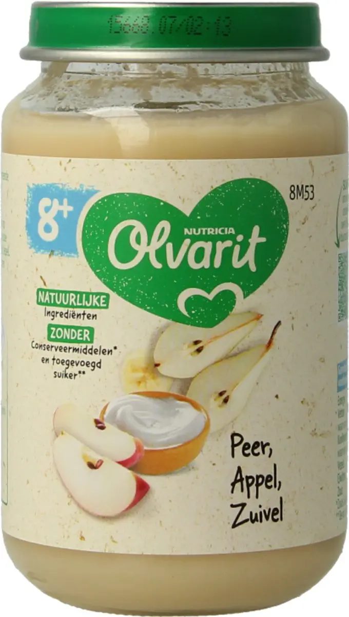 Olvarit Peer Appel Zuivel 8M+ 200g - afbeelding 6 van 6