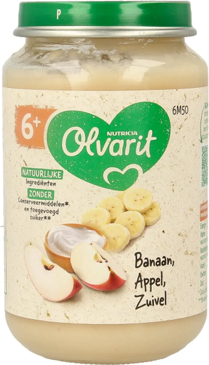 Olvarit Banaan Appel Yoghurt 6M+ - 200g - afbeelding 2 van 6