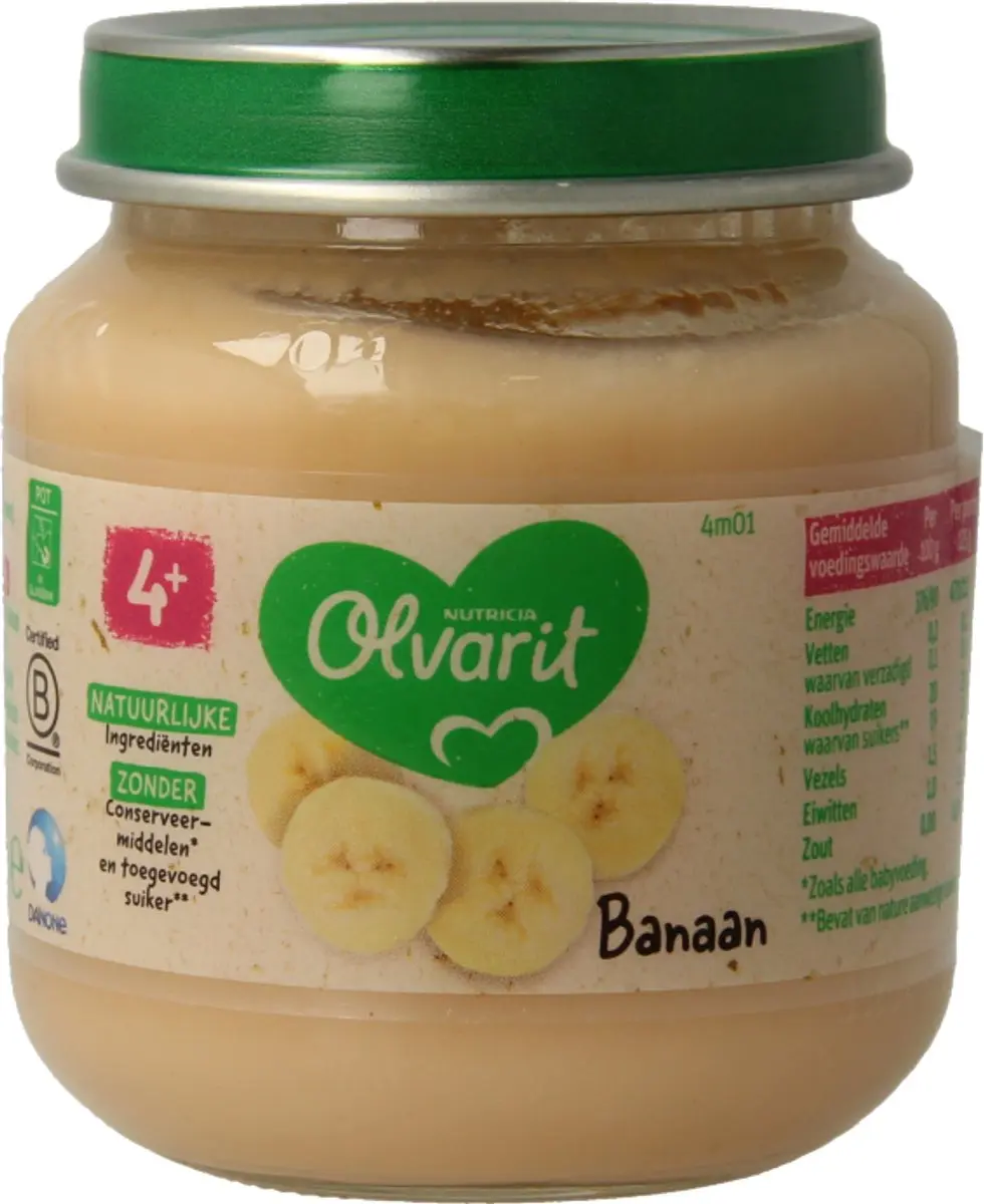 Olvarit Banaan Fruithapje 125g - afbeelding 4 van 6