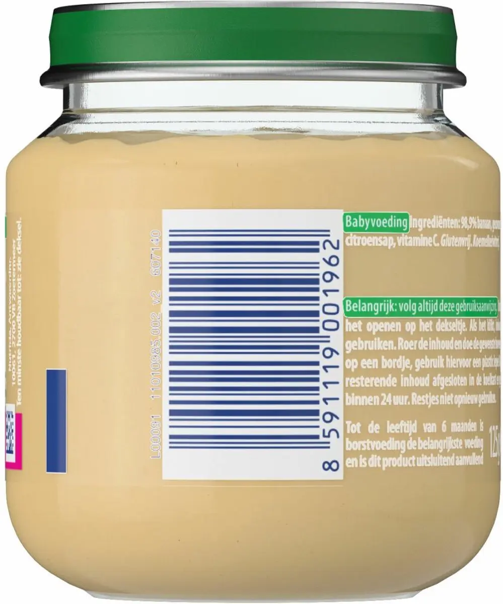Olvarit Banaan Fruithapje 125g