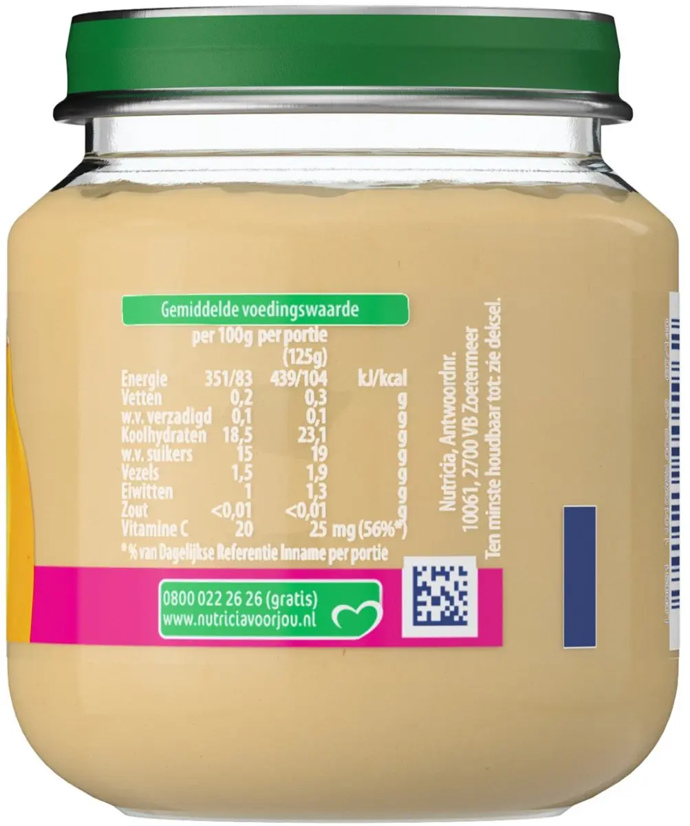 Olvarit Banaan Fruithapje 125g - afbeelding 2 van 6