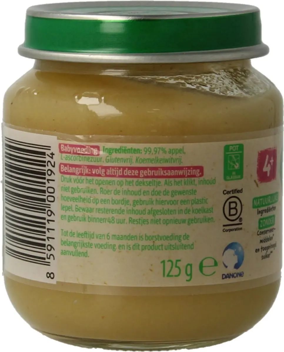 Olvarit Fruithapje Appel 125ml - afbeelding 2 van 6