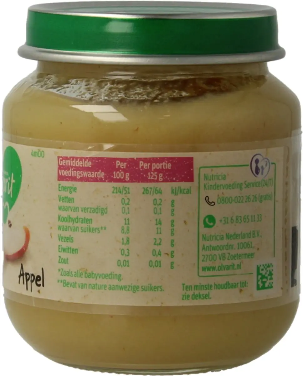 Olvarit Fruithapje Appel 125ml - afbeelding 3 van 6