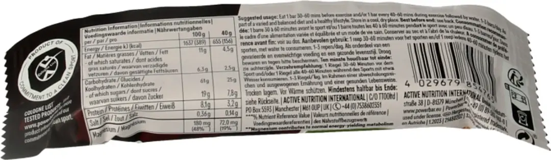 PowerBar Natural Energy Reep Cacao Crunch 40g - afbeelding 3 van 6