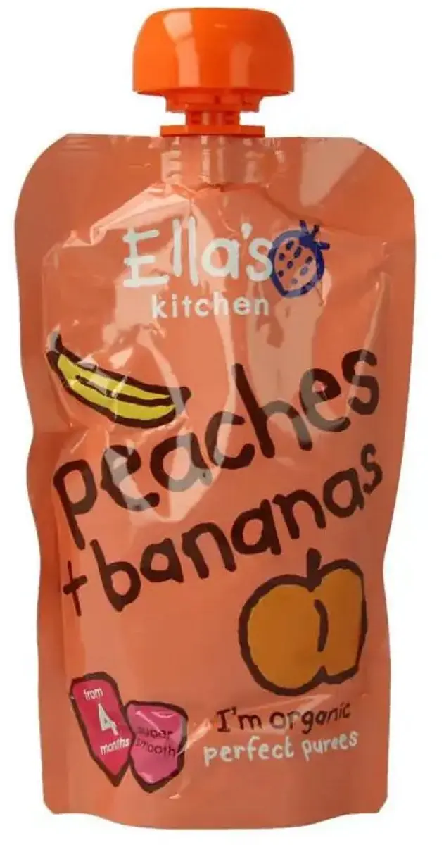 Ella’s Kitchen Biologisch Knijpfruit Perzik & Banaan 120ml