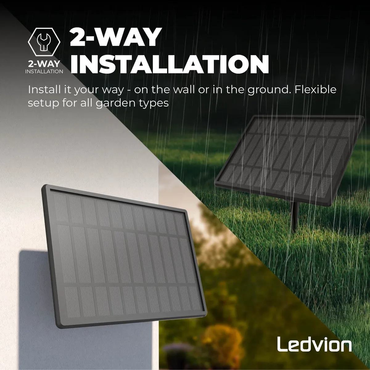 LEDVION Solar Lichtsnoer 27m - 50x LED 2700K IP44