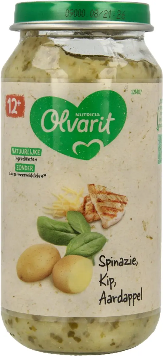 Olvarit Spinazie Kip Aardappel 250g