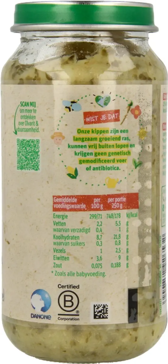 Olvarit Spinazie Kip Aardappel 250g