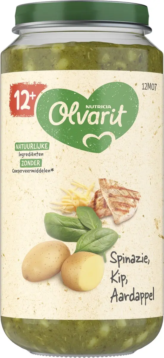 Olvarit Spinazie Kip Aardappel 250g