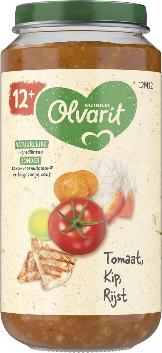 Olvarit Tomaat Kip Rijst 250g
